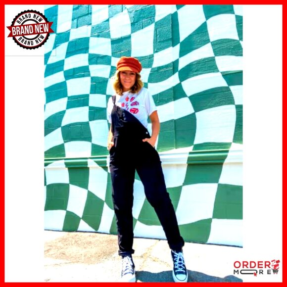 Corduroy Overalls with Adjustable Straps and Pockets, Size Small - Picture 4 of 7